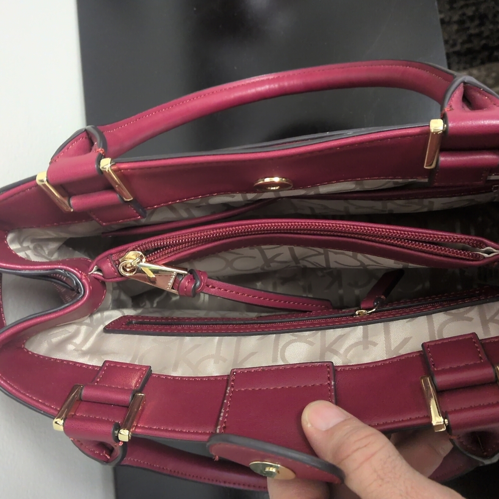 Calvin Klein Pink Monogram Tote Bag - Picture 8 of 13